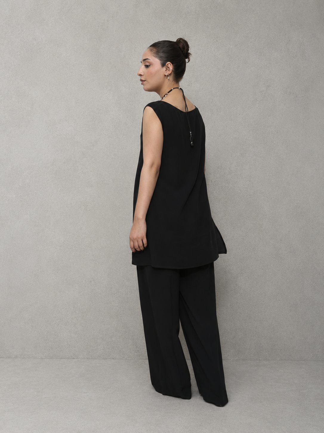 Black Georgette Co-Ord Set