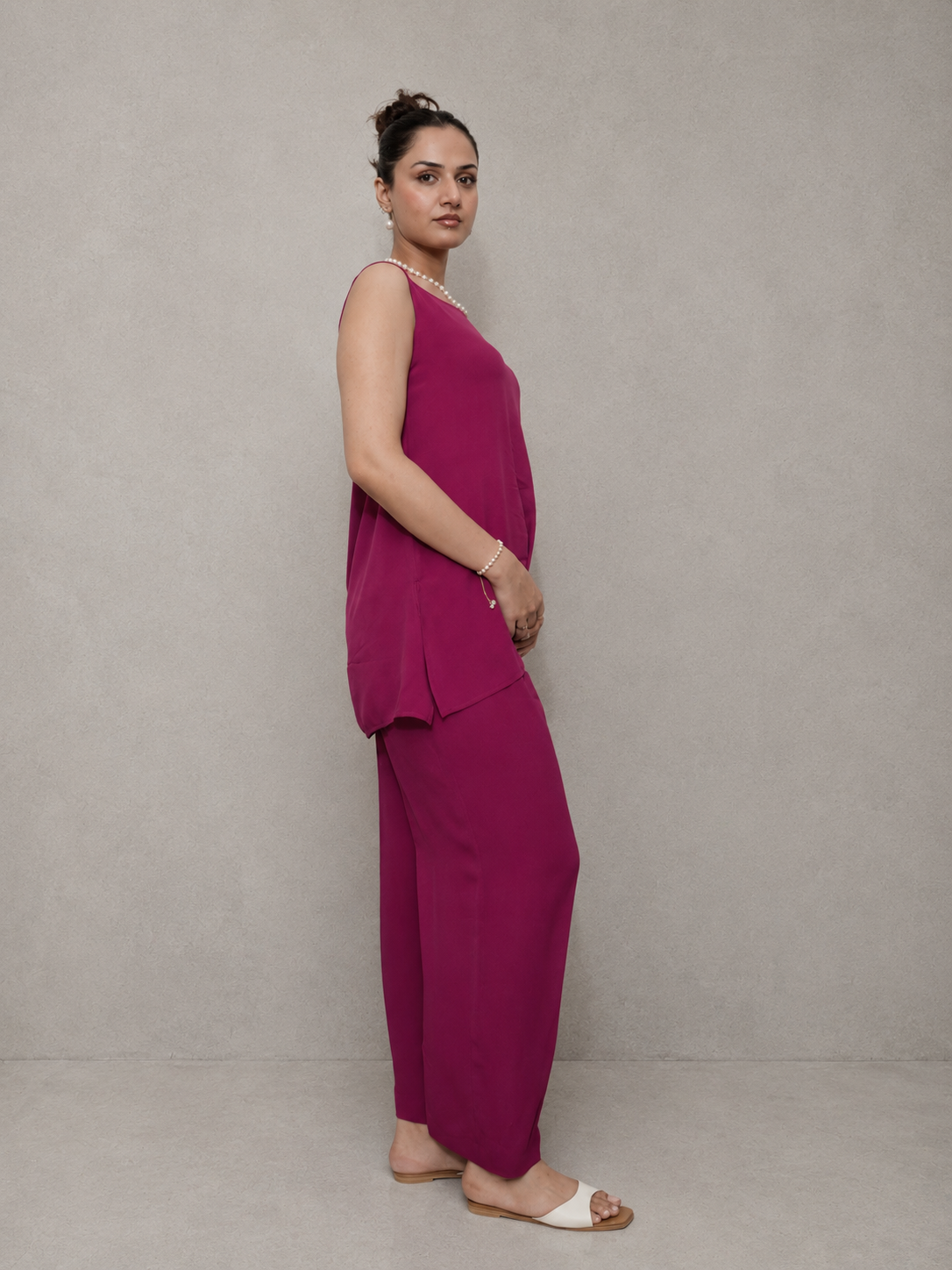 Fuchsia Georgette Co-Ord Set