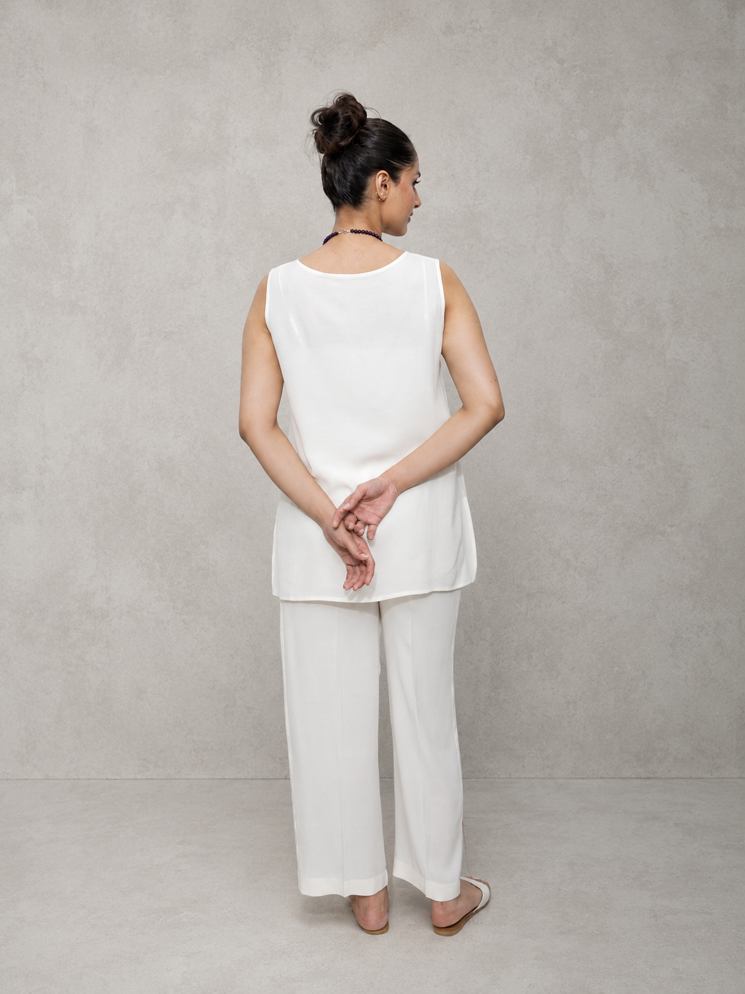 Ivory Georgette Co-Ord Set