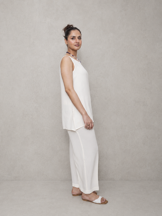 Ivory Georgette Co-Ord Set