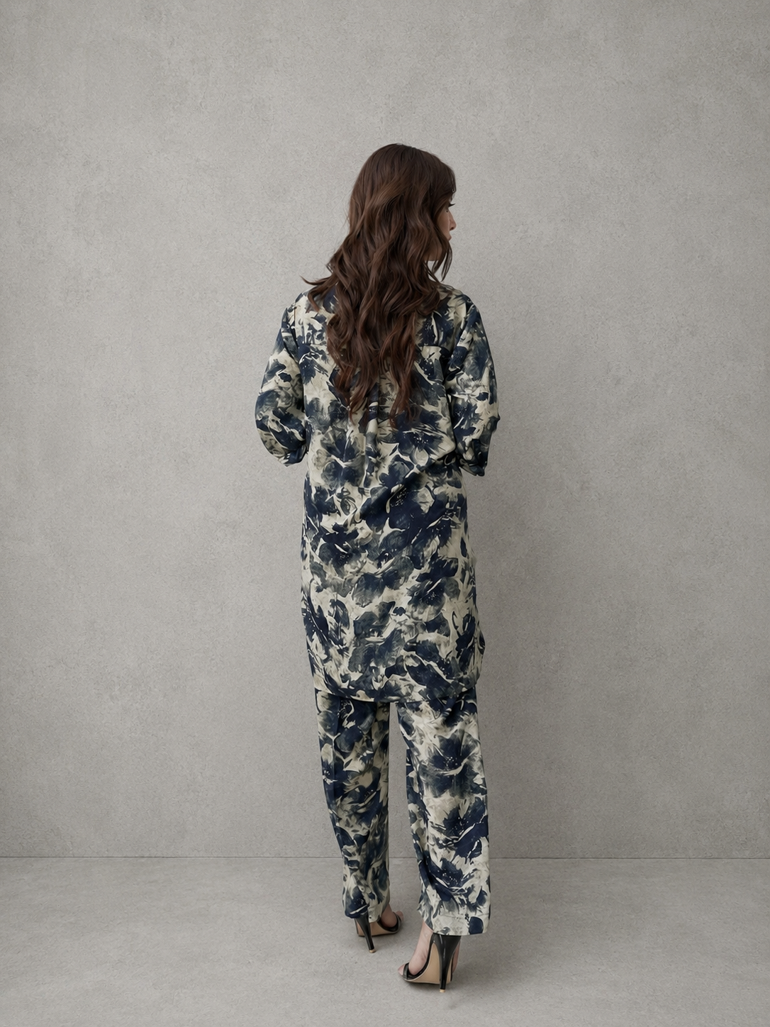 Abstract Printed Georgette Co-Ord Set
