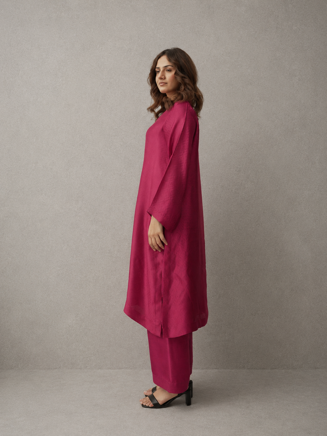 Ruby Raw Silk Co-Ord Set