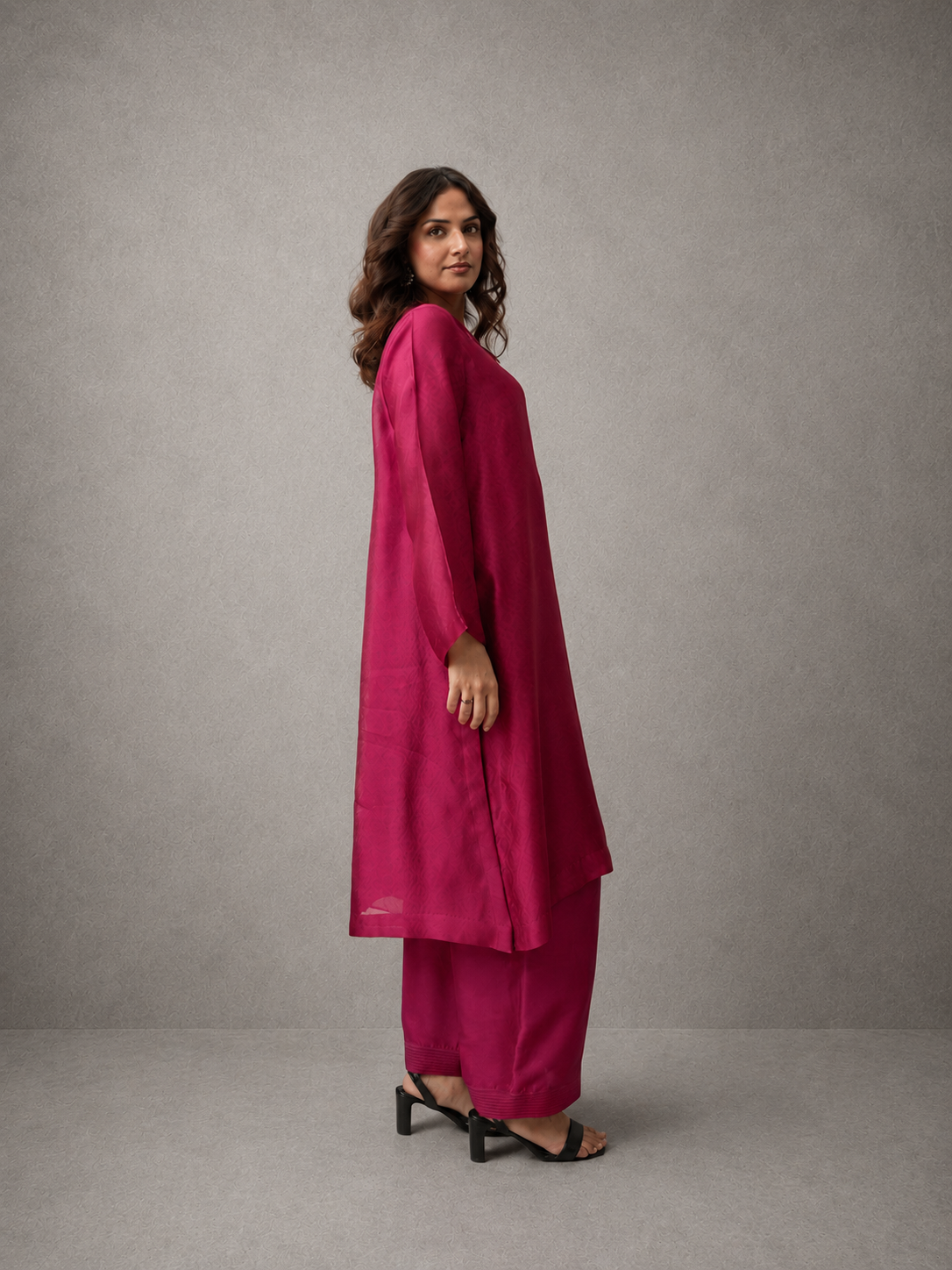 Ruby Raw Silk Co-Ord Set