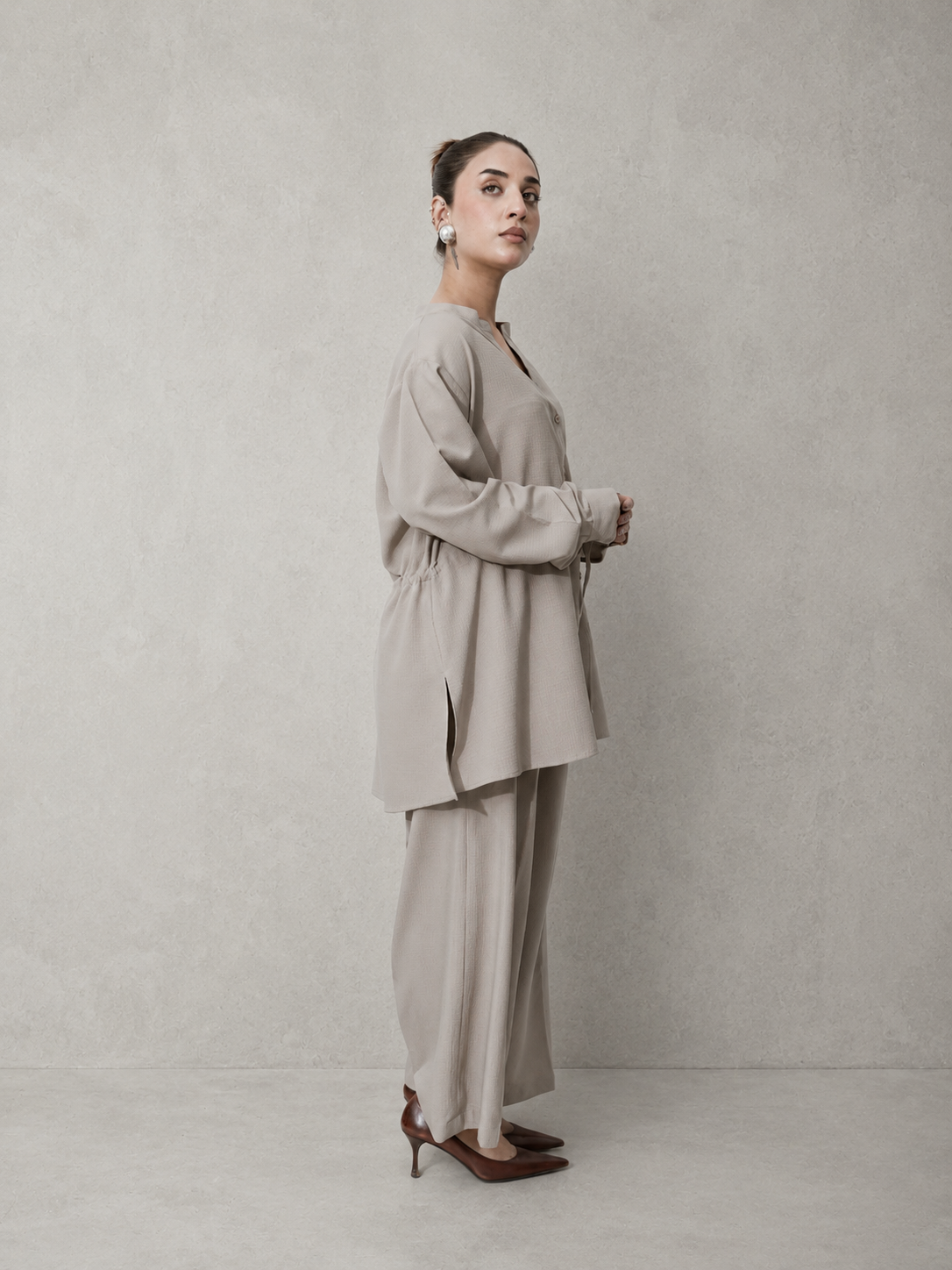Stone Textured Georgette Co-Ord Set