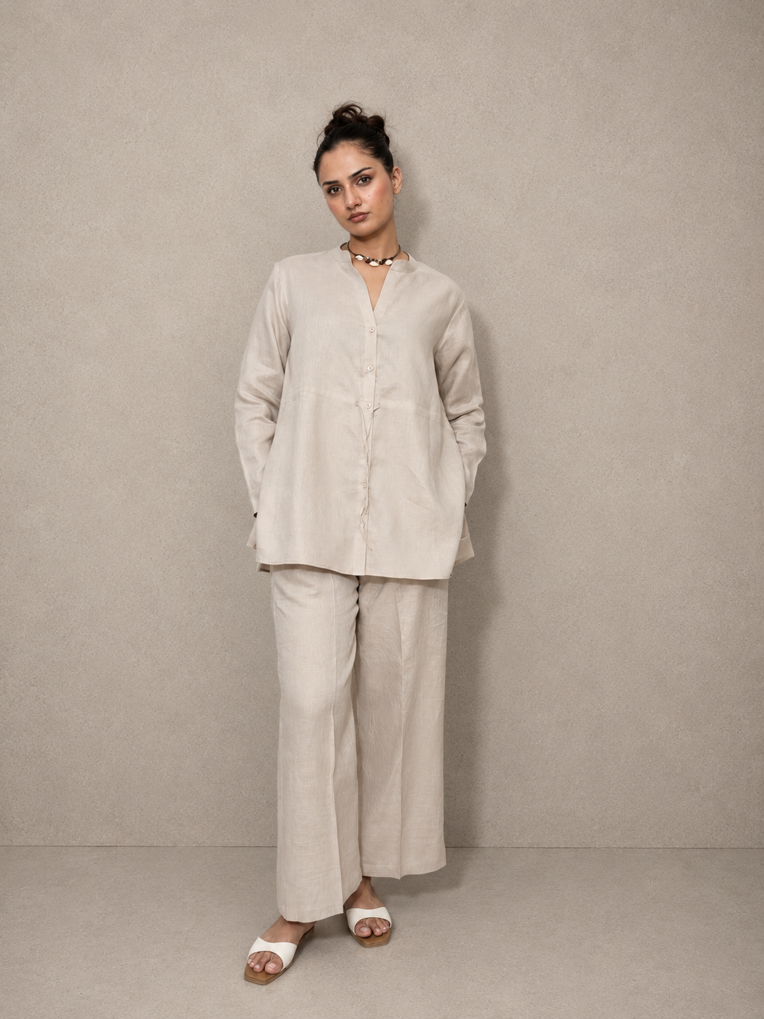 Natural Irish Linen Co-Ord Set