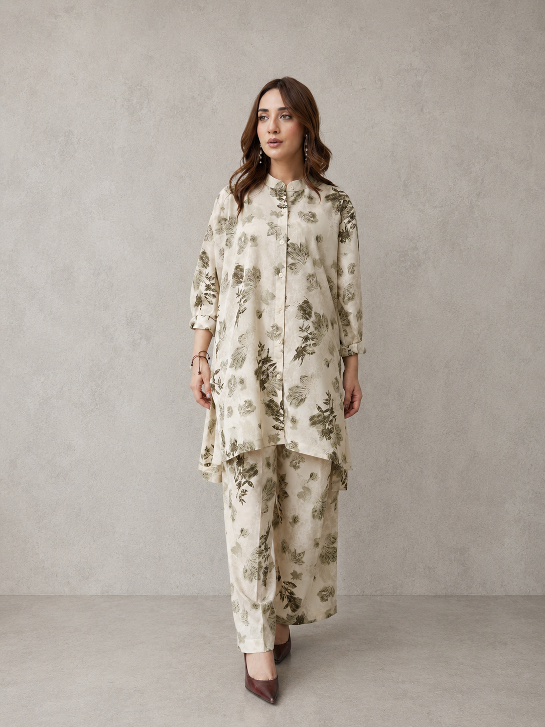 Botanical Printed Georgette Co-Ord Set