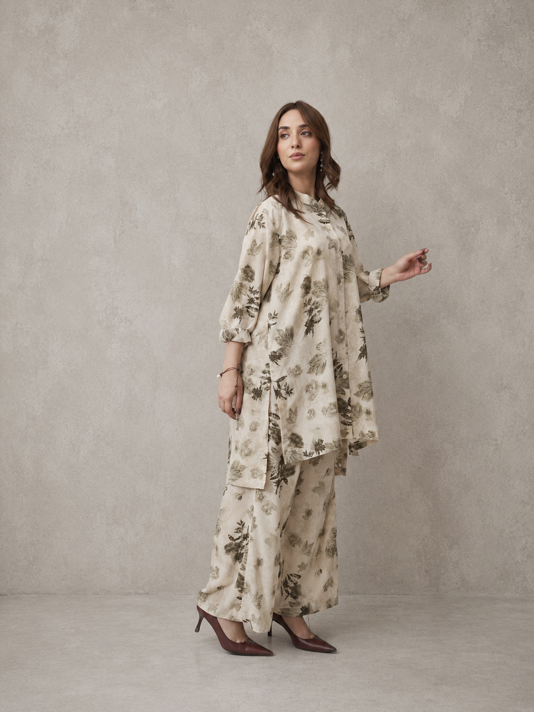 Botanical Printed Georgette Co-Ord Set