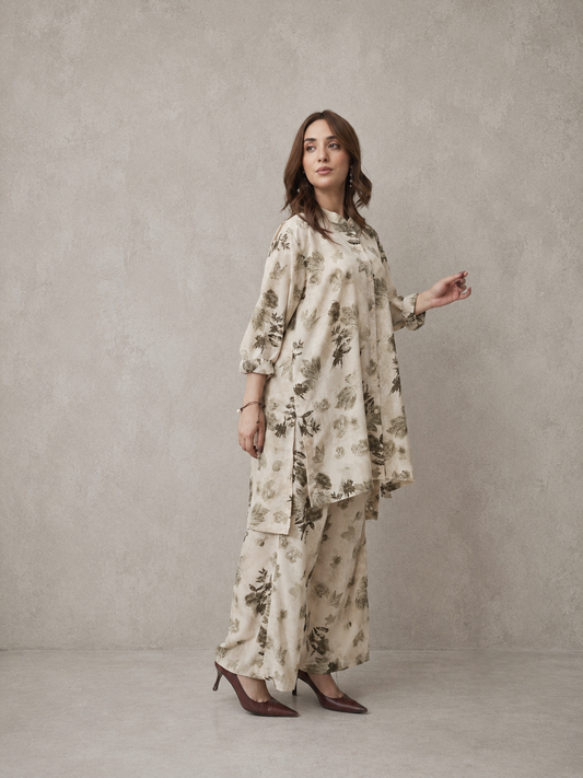Botanical Printed Georgette Co-Ord Set