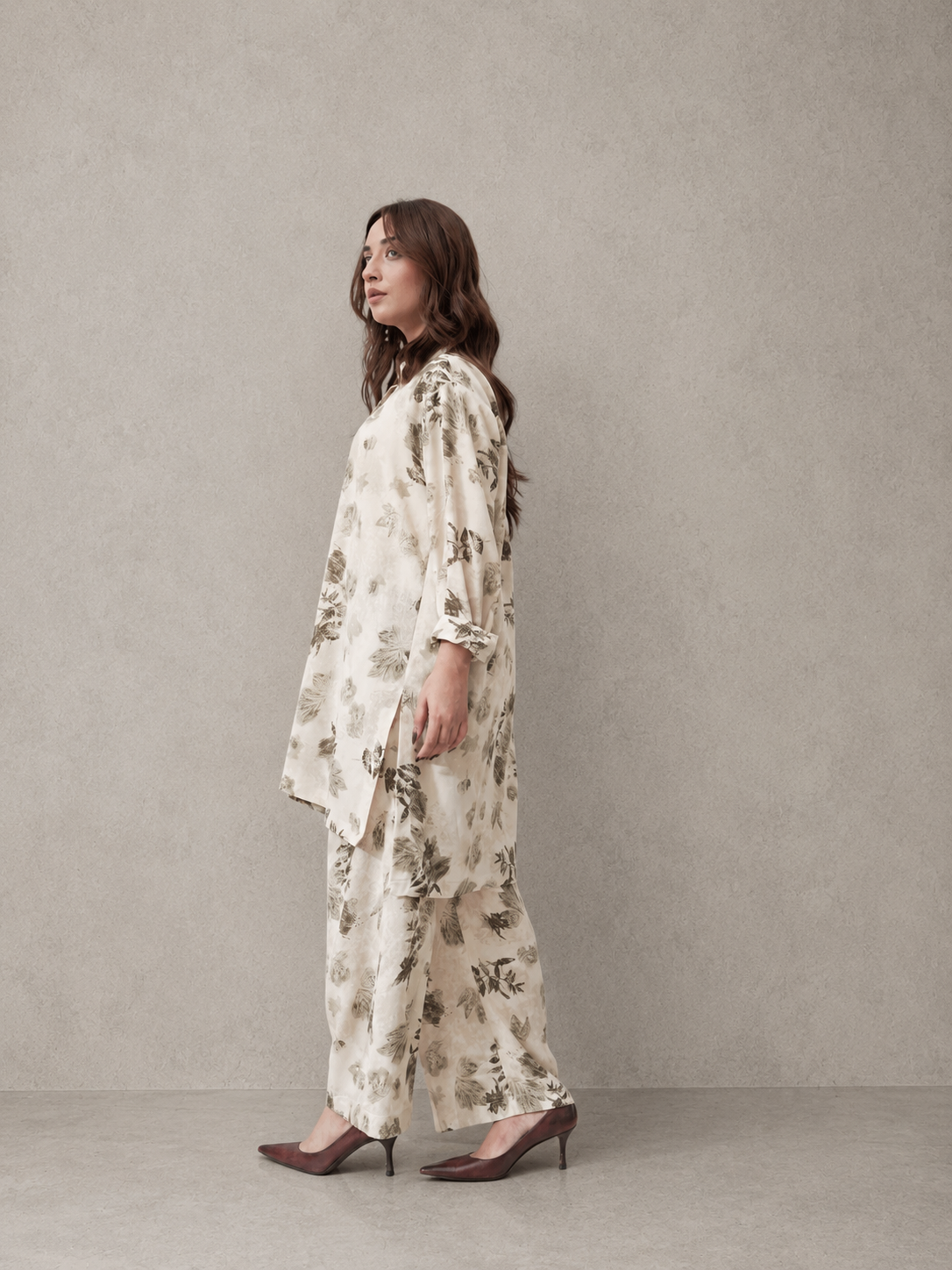 Botanical Printed Georgette Co-Ord Set