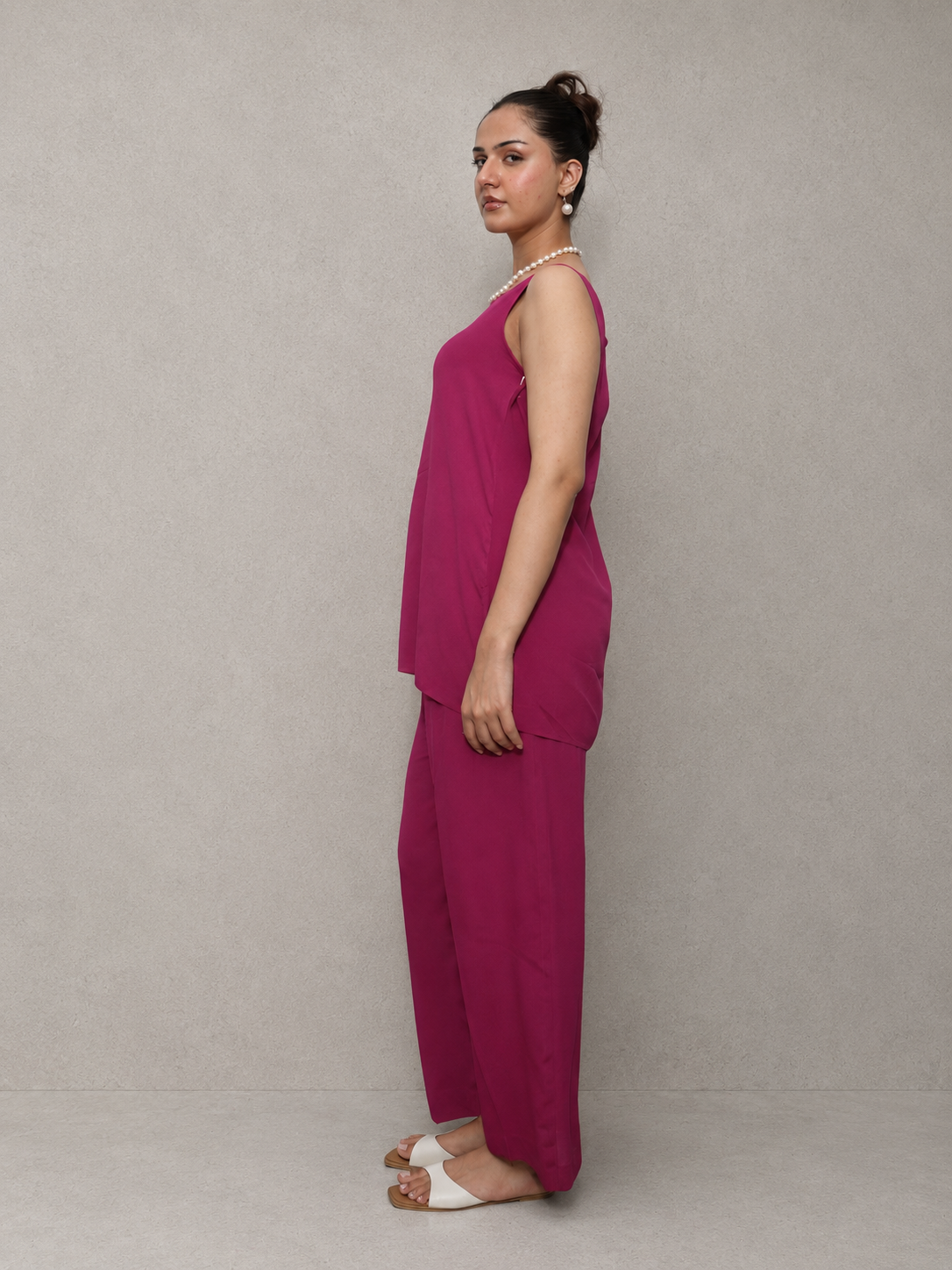 Fuchsia Georgette Co-Ord Set